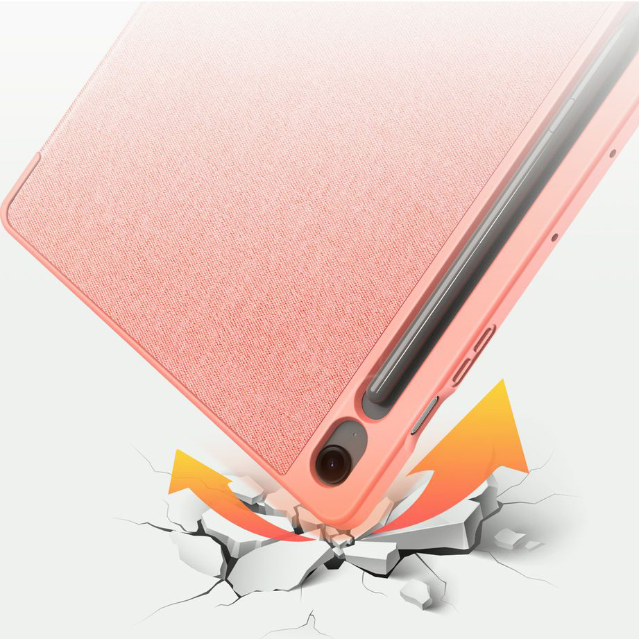 Etui z klapką Dux Ducis Domo do Samsung Galaxy Tab S10 FE Plus, różowe.